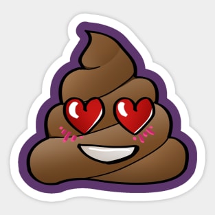 Poop in love Sticker